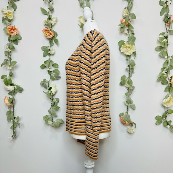 A.L.C. Rebekah Stripped Wool Blend Cardigan - Picture 6 of 10